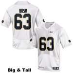 Notre Dame Fighting Irish Men's Sam Bush #63 White Under Armour Authentic Stitched Big & Tall College NCAA Football Jersey HAR2099JG